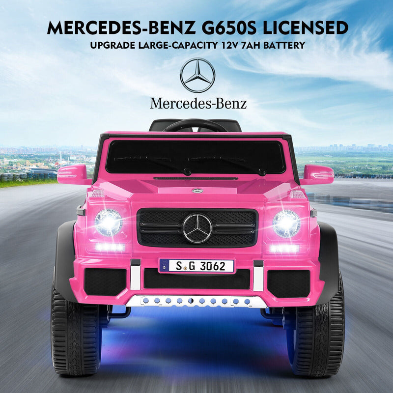 Load image into Gallery viewer, Mercedes-Benz Electric Ride-On Car for Kids with 3 Speeds, LED Lights, and RC Control - Pink
