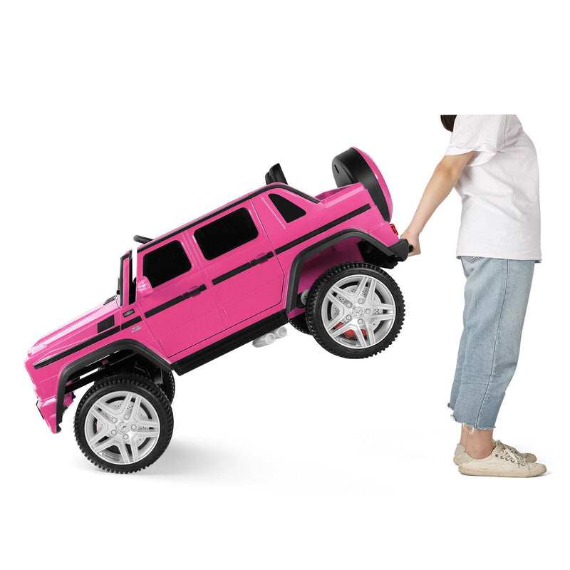 Load image into Gallery viewer, Mercedes-Benz Electric Ride-On Car for Kids with 3 Speeds, LED Lights, and RC Control - Pink
