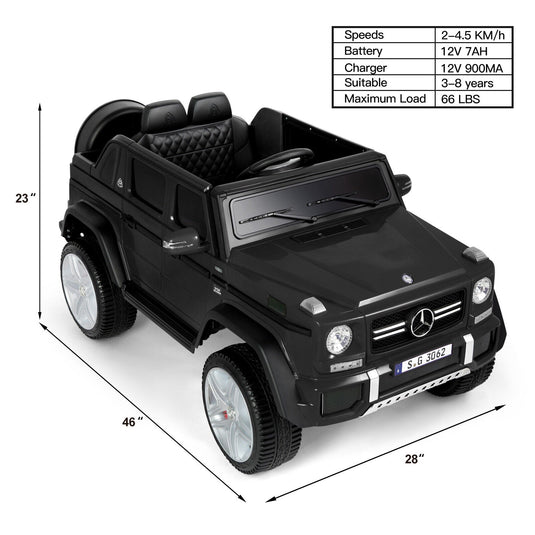 Mercedes-Benz Electric Ride-On Car for Kids with Lights, Music, and Remote Control - 12V