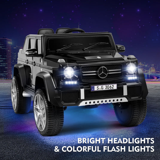 Mercedes-Benz Electric Ride-On Car for Kids with Lights, Music, and Remote Control - 12V