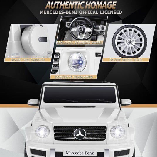 12V Licensed Mercedes-Benz G500 Electric Ride-On Car for Kids with Remote Control
