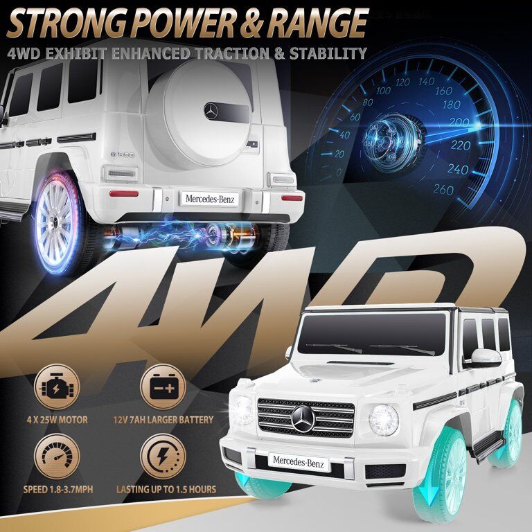 Load image into Gallery viewer, Licensed Mercedes Benz G500 4WD Electric Ride-On Car for Kids with Remote Control and MP3 Player
