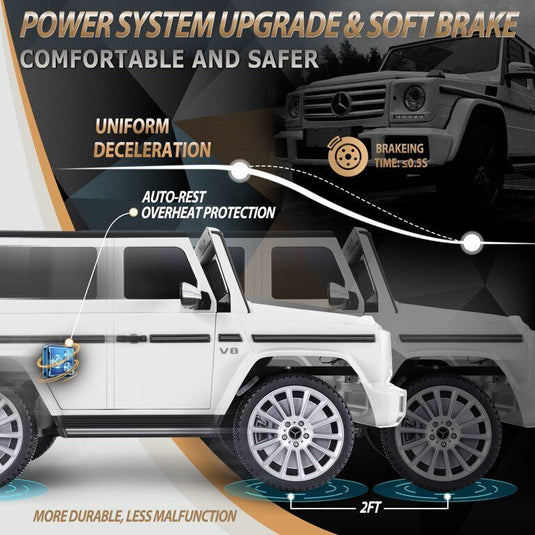 Licensed Mercedes Benz G500 4WD Electric Ride-On Car for Kids with Remote Control and MP3 Player
