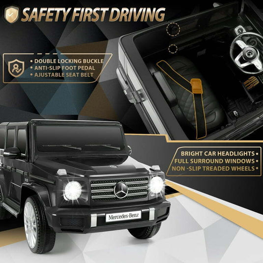Licensed Mercedes Benz G500 4WD Electric Ride-On Car for Kids with Remote Control and MP3 Player