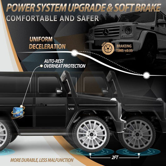 Licensed Mercedes Benz G500 4WD Electric Ride-On Car for Kids with Remote Control and MP3 Player