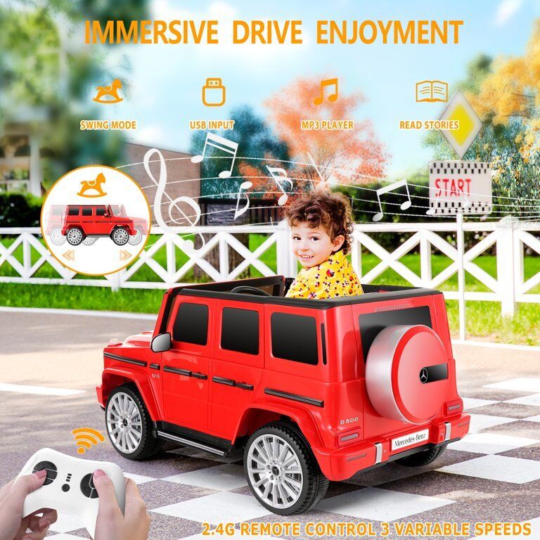 Load image into Gallery viewer, Licensed Mercedes Benz G500 4WD Electric Ride-On Car for Kids with Remote Control and MP3 Player
