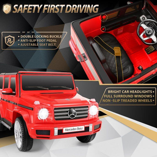 Licensed Mercedes Benz G500 4WD Electric Ride-On Car for Kids with Remote Control and MP3 Player