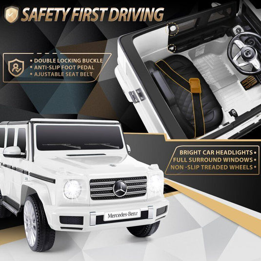 Licensed Mercedes Benz G500 4WD Electric Ride-On Car for Kids with Remote Control and MP3 Player
