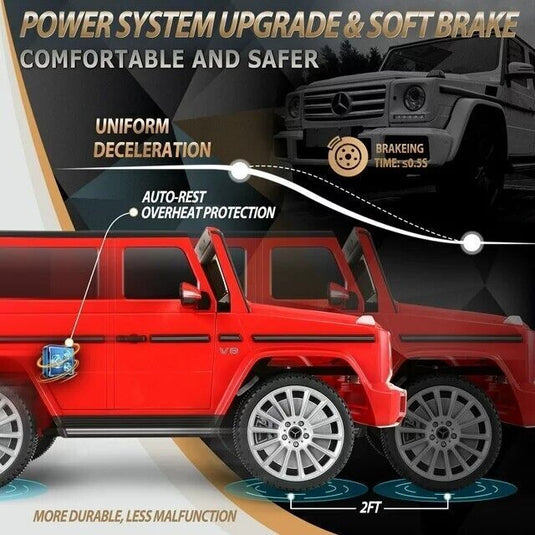 Mercedes-Benz G500 4WD Kids Ride-On Car with Remote Control - Officially Licensed 12V Model