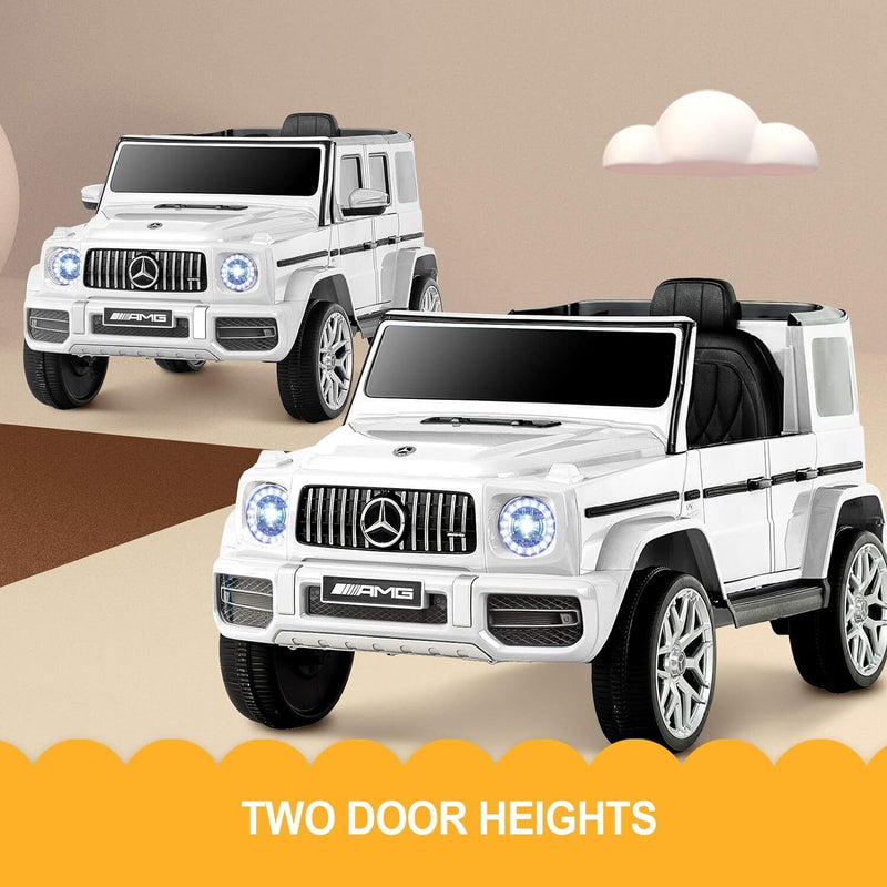 Load image into Gallery viewer, Mercedes-Benz G63 Kids Ride On Car AMG with Music, LED Lights, and AUX - 12V, White
