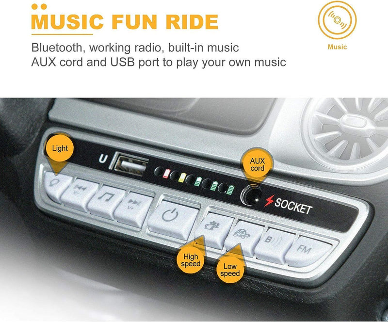Load image into Gallery viewer, Mercedes-Benz G63 Kids Ride On Car AMG with Music, LED Lights, and AUX - 12V, White
