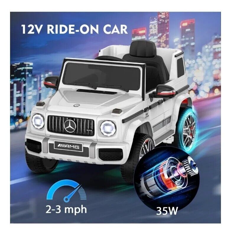 Load image into Gallery viewer, Mercedes-Benz G63 Licensed Ride-On Car with Remote Control and LED Headlights - 12V Power for Endless Fun!
