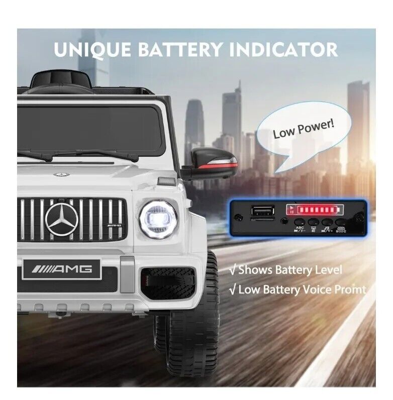 Load image into Gallery viewer, Mercedes-Benz G63 Licensed Ride-On Car with Remote Control and LED Headlights - 12V Power for Endless Fun!
