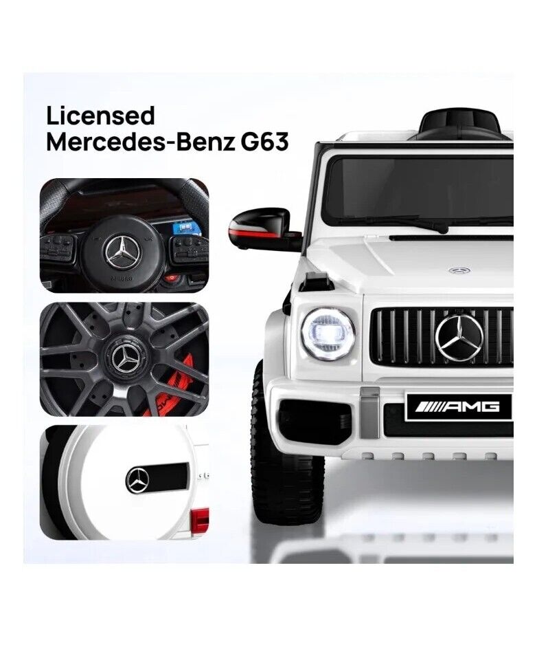 Load image into Gallery viewer, Mercedes-Benz G63 Licensed Ride-On Car with Remote Control and LED Headlights - 12V Power for Endless Fun!
