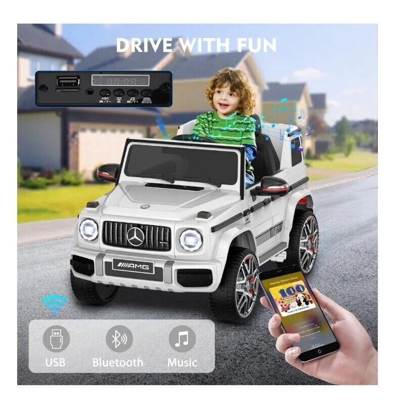 Load image into Gallery viewer, Mercedes-Benz G63 Licensed Ride-On Car with Remote Control and LED Headlights - 12V Power for Endless Fun!
