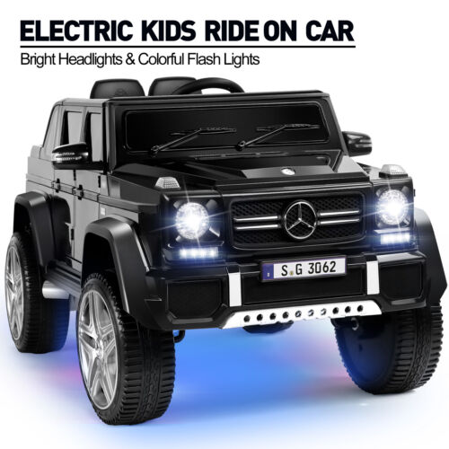 Mercedes-Benz Kids Ride-On Car with 3 Speeds, LED Lights, Music, and Remote Control - 12V Battery Powered