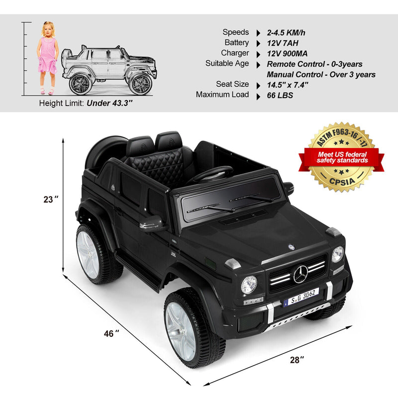 Load image into Gallery viewer, Mercedes-Benz Kids Ride-On Car with 3 Speeds, LED Lights, Music, and Remote Control - 12V Battery Powered
