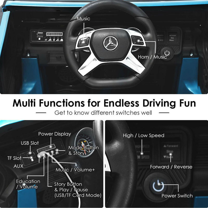 Load image into Gallery viewer, Mercedes-Benz Kids Ride On Car with RC Control and Trunk - 12V Navy
