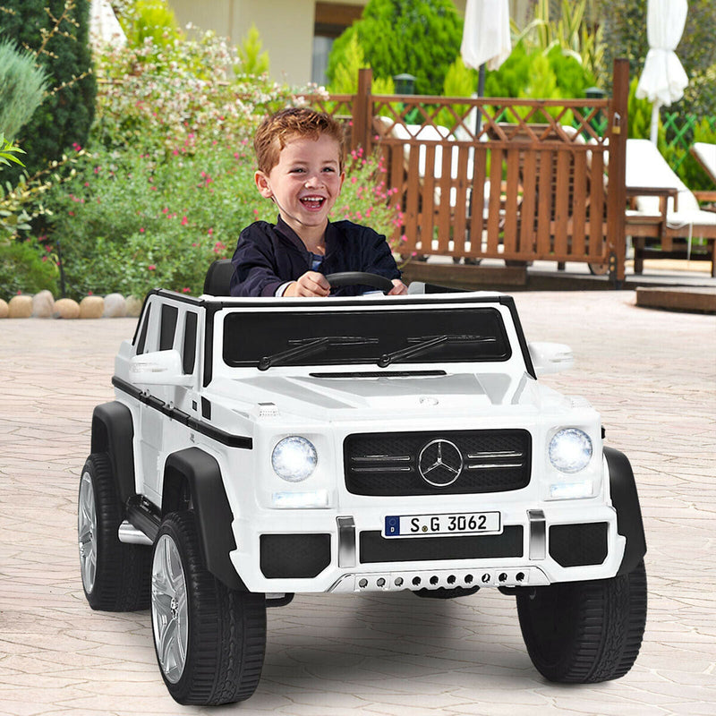 Load image into Gallery viewer, Mercedes-Benz Kids Ride On Car with RC Control and Trunk - 12V White
