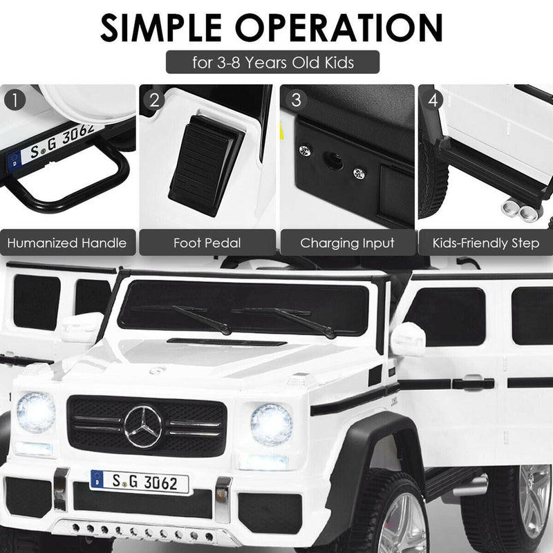 Load image into Gallery viewer, Mercedes-Benz Kids Ride On Car with RC Control and Trunk - 12V White
