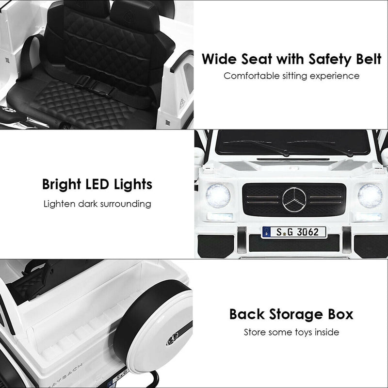 Load image into Gallery viewer, Mercedes-Benz Kids Ride On Car with RC Control and Trunk - 12V White
