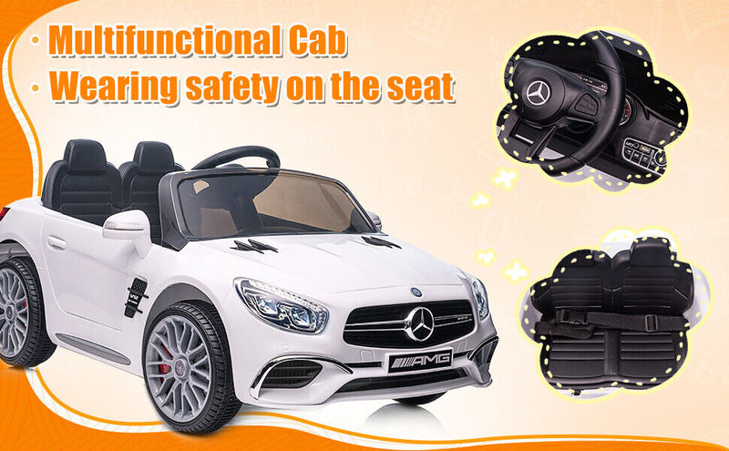 Load image into Gallery viewer, Mercedes-Benz Licensed 12V Electric Ride-On Car for Kids with Remote Control and MP3 Player
