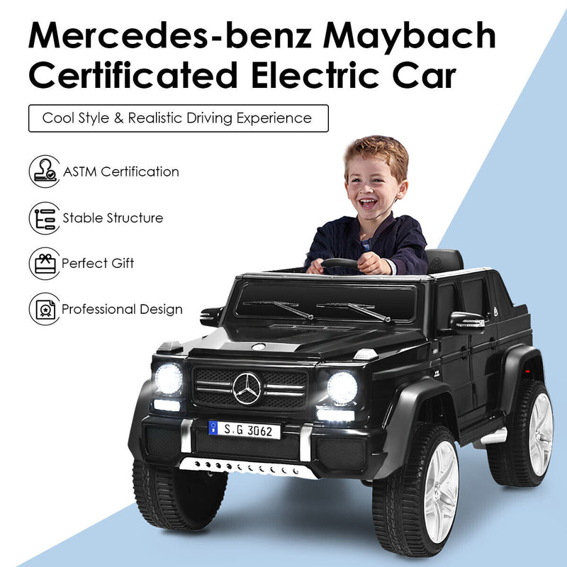 Load image into Gallery viewer, Mercedes-Benz Licensed 12V Kids Ride On Car with RC Control and Trunk in Black
