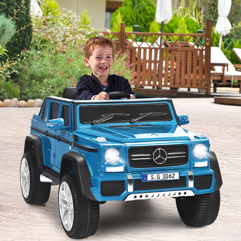 Load image into Gallery viewer, Mercedes-Benz Licensed 12V Kids Ride On Car with RC Control and Trunk in Navy
