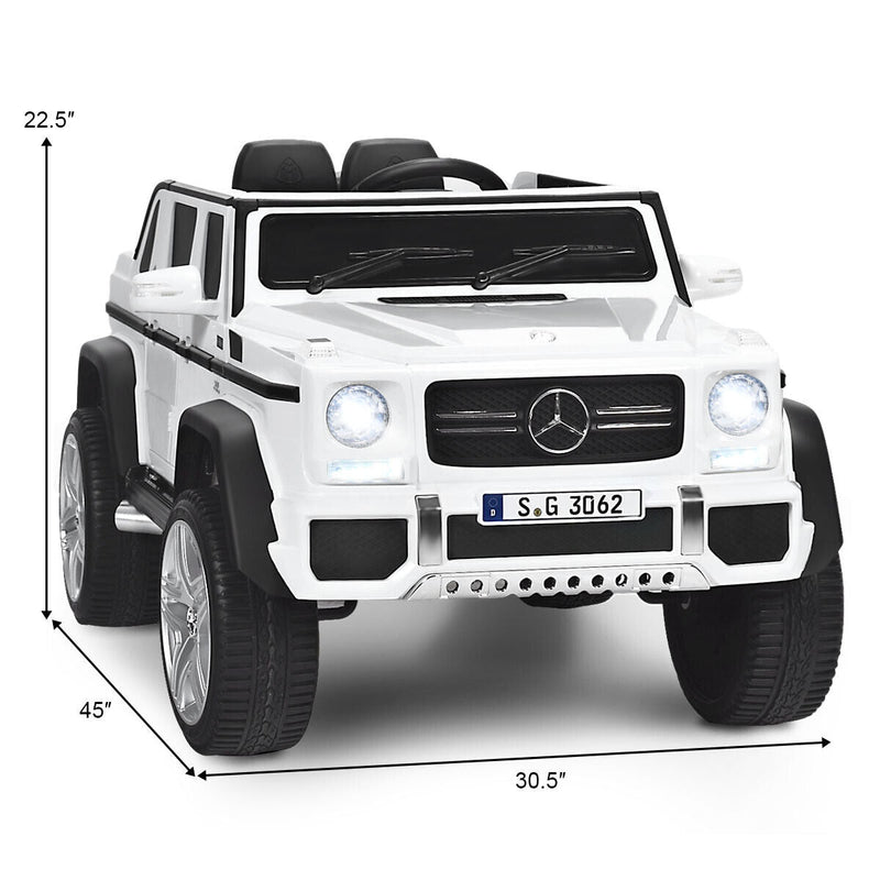 Load image into Gallery viewer, Mercedes-Benz Licensed 12V Kids Ride On Car with RC Control and Trunk in White
