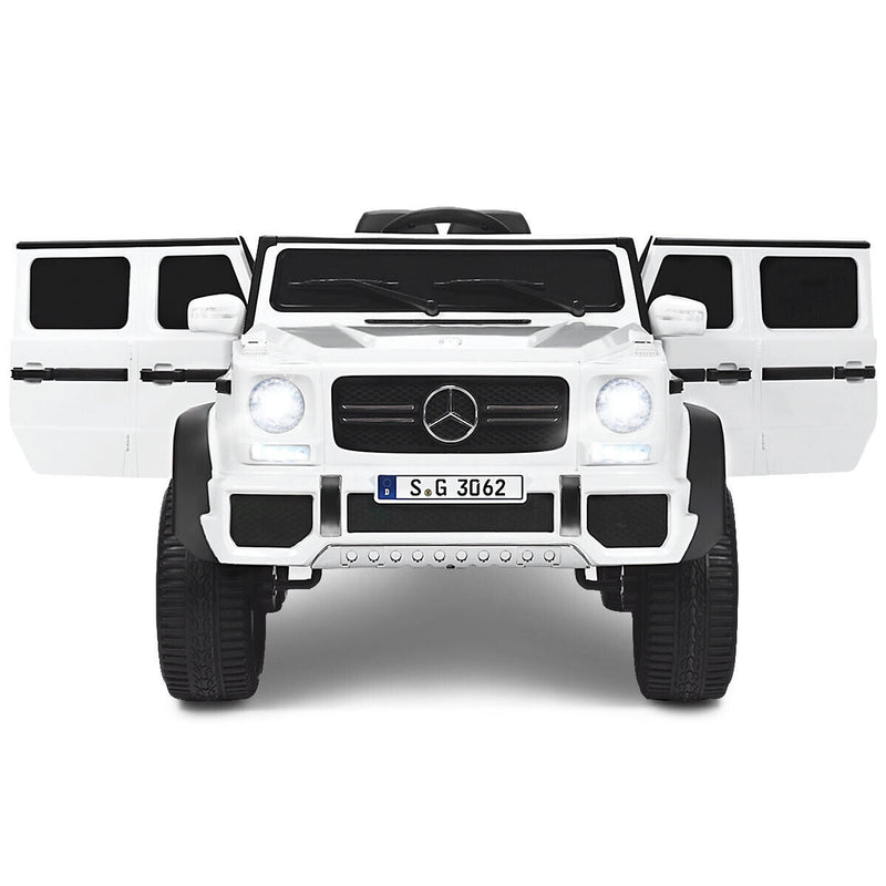 Load image into Gallery viewer, Mercedes-Benz Licensed 12V Kids Ride On Car with RC Control and Trunk in White
