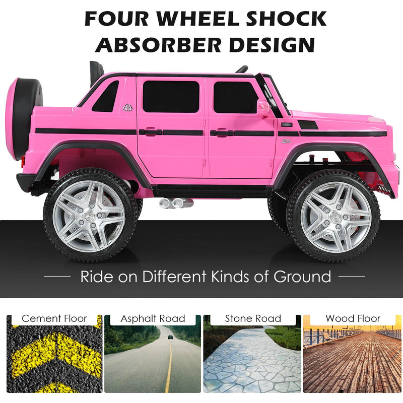 Load image into Gallery viewer, Mercedes-Benz Licensed 12V Pink Ride On Car for Kids with RC Control and Trunk
