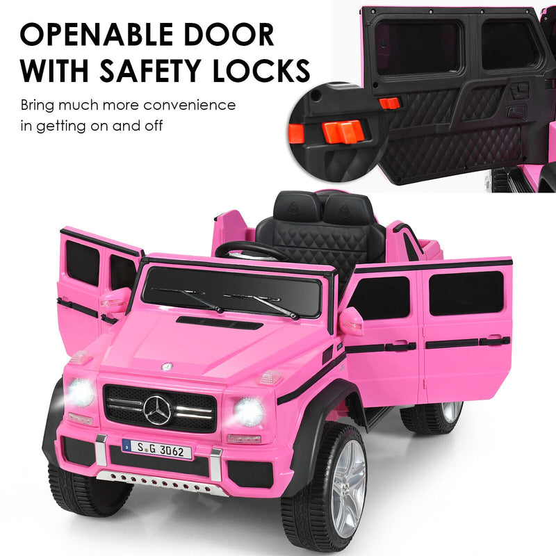 Load image into Gallery viewer, Mercedes-Benz Licensed 12V Pink Ride On Car for Kids with RC Control and Trunk
