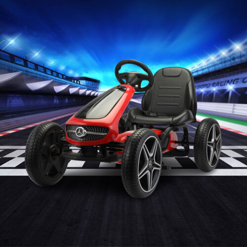 Load image into Gallery viewer, Mercedes Benz Licensed Go Kart for Kids with Horn and Music - Red, Ages 3+
