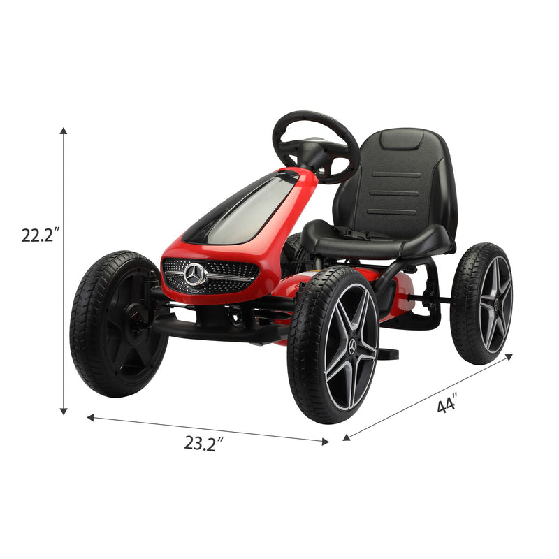 Load image into Gallery viewer, Mercedes Benz Licensed Go Kart for Kids with Horn and Music - Red, Ages 3+
