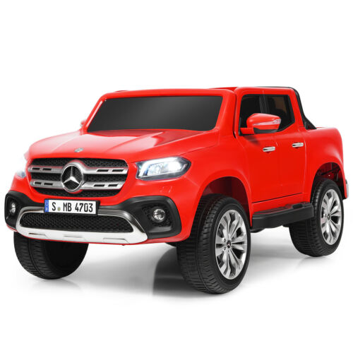 Mercedes Benz Licensed X Class RC 12V Ride On Car for Kids with Trunk - Red