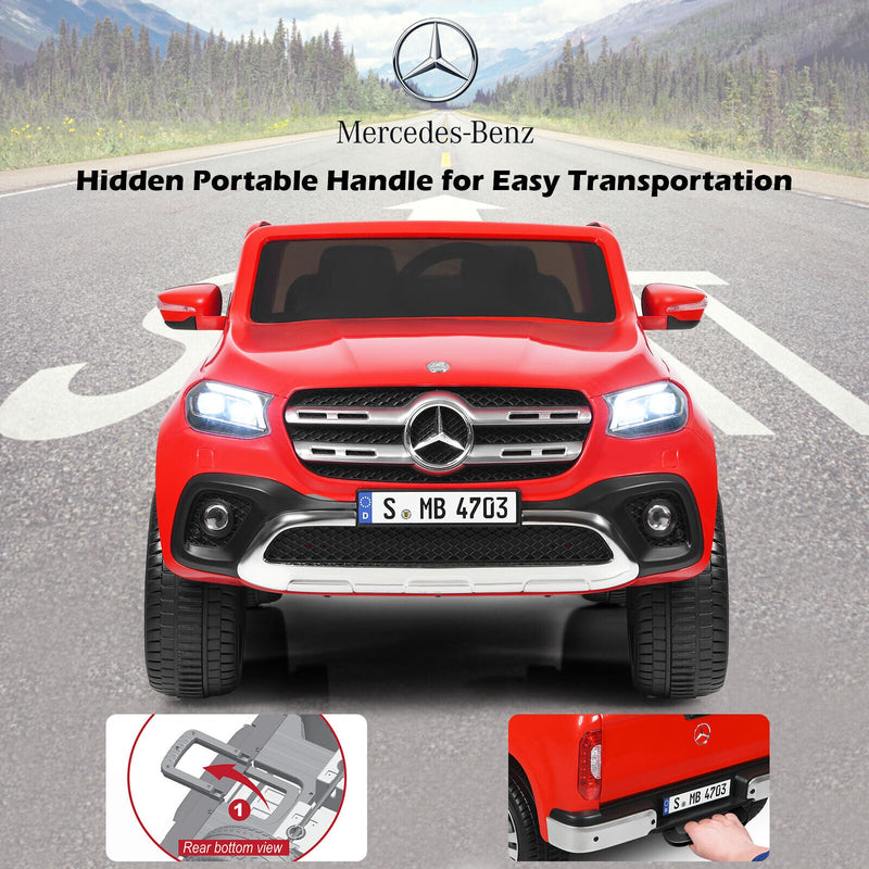 Load image into Gallery viewer, Mercedes Benz Licensed X Class RC 12V Ride On Car for Kids with Trunk - Red
