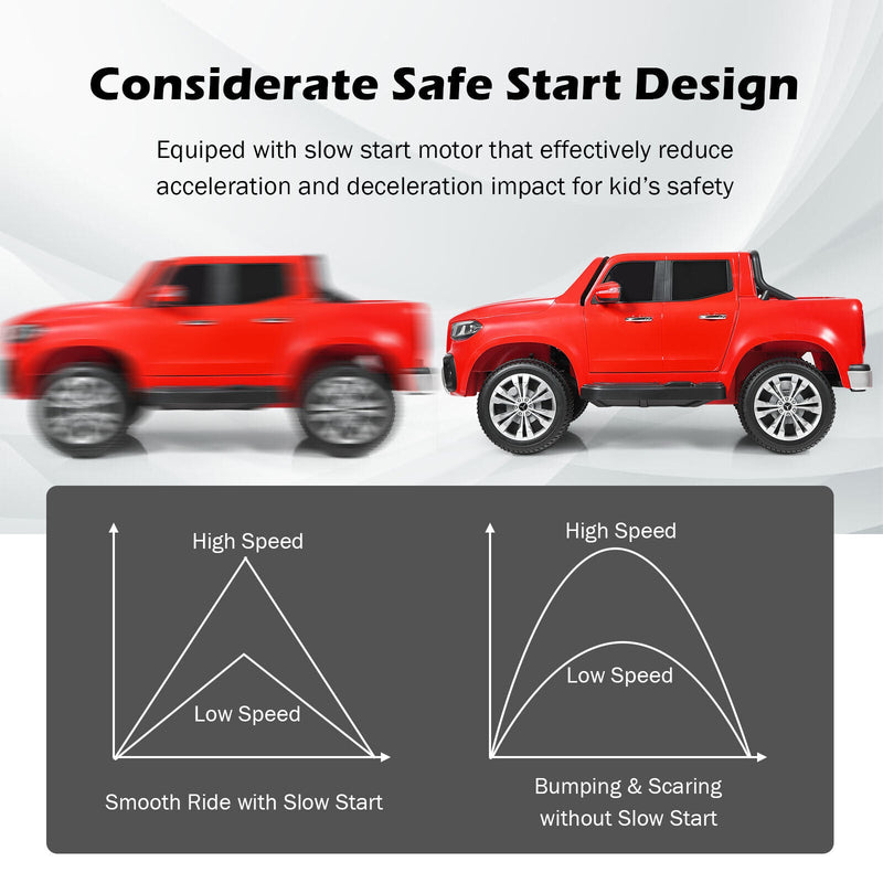 Load image into Gallery viewer, Mercedes Benz Licensed X Class RC 12V Ride On Car for Kids with Trunk - Red
