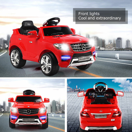 Mercedes Benz ML350 Licensed Electric Ride On Car for Kids with MP3 and Remote Control - Red