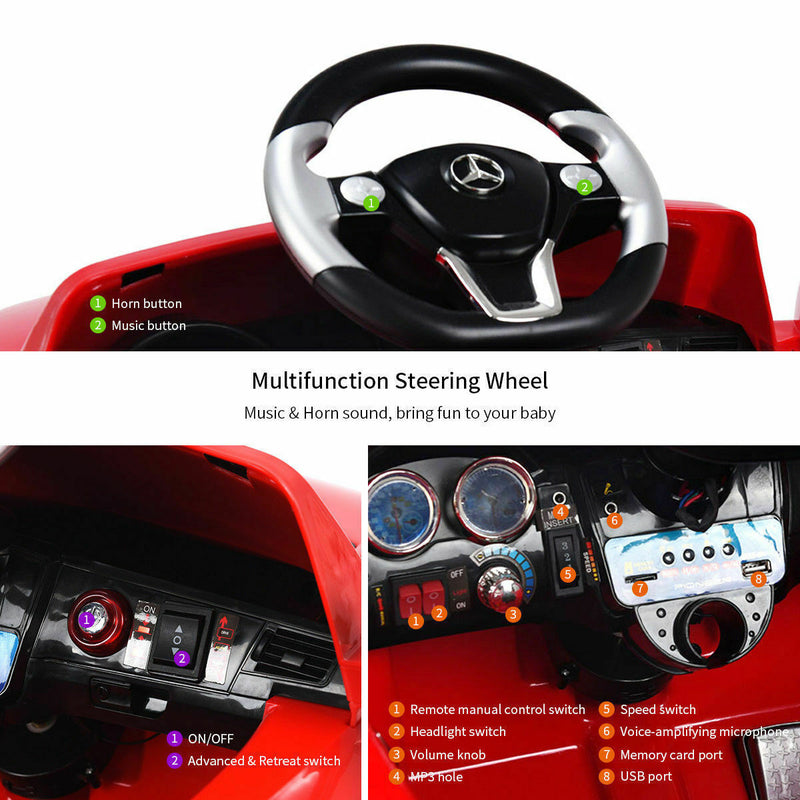 Load image into Gallery viewer, Mercedes Benz ML350 Licensed Electric Ride On Car for Kids with MP3 and Remote Control - Red
