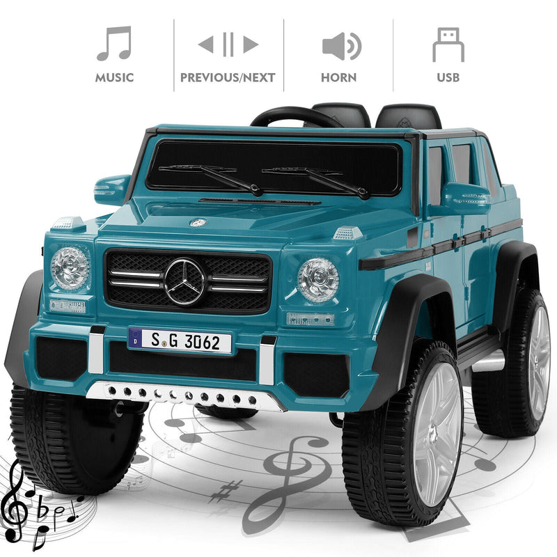 Load image into Gallery viewer, Mercedes-Benz Toy Truck Ride-On Car for Kids with LED Lights, Music, and Remote Control - 12V Blue Battery Powered
