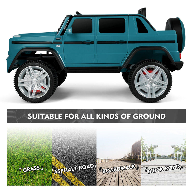 Load image into Gallery viewer, Mercedes-Benz Toy Truck Ride-On Car for Kids with LED Lights, Music, and Remote Control - 12V Blue Battery Powered
