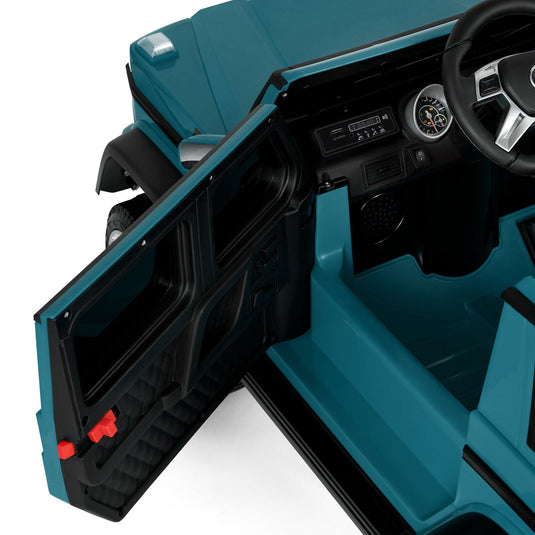 Mercedes-Benz Toy Truck Ride-On Car for Kids with LED Lights, Music, and Remote Control - 12V Blue Battery Powered