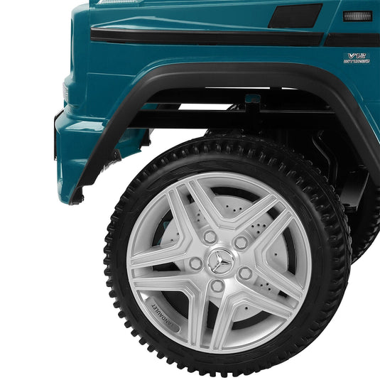 Mercedes-Benz Toy Truck Ride-On Car for Kids with LED Lights, Music, and Remote Control - 12V Blue Battery Powered