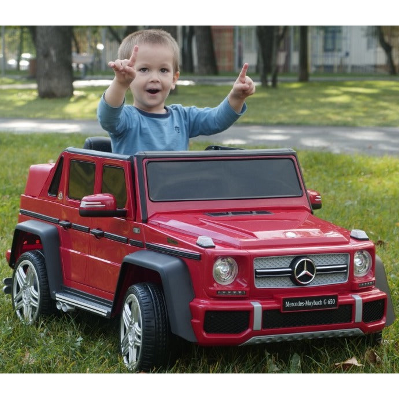 Load image into Gallery viewer, Mercedes G Wagon Ride On Car with Music, Rubber Wheels, LED Lights, and Remote Control
