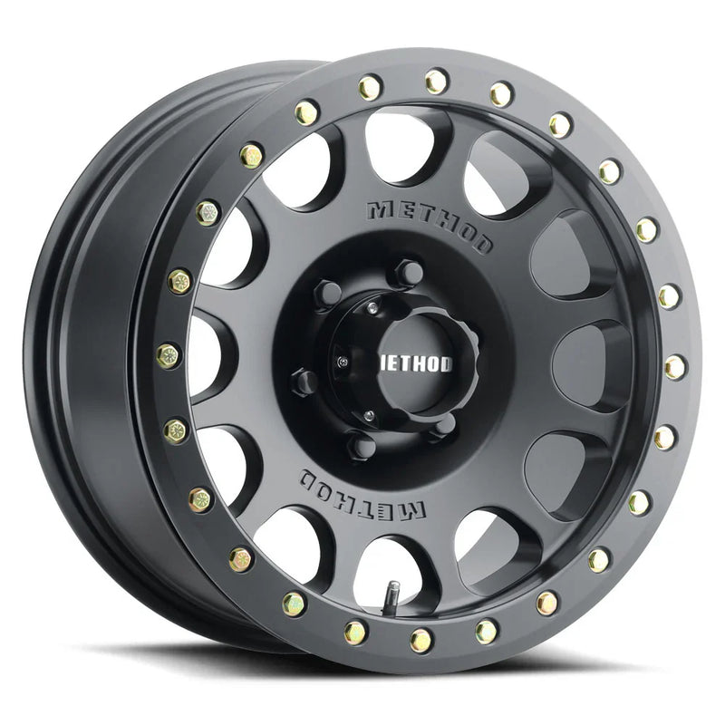 Load image into Gallery viewer, Method MR105 V3 Beadlock 17x9 -38mm Offset 8x6.5 130.81mm CB Matte Black Wheel w/ BH-H24125
