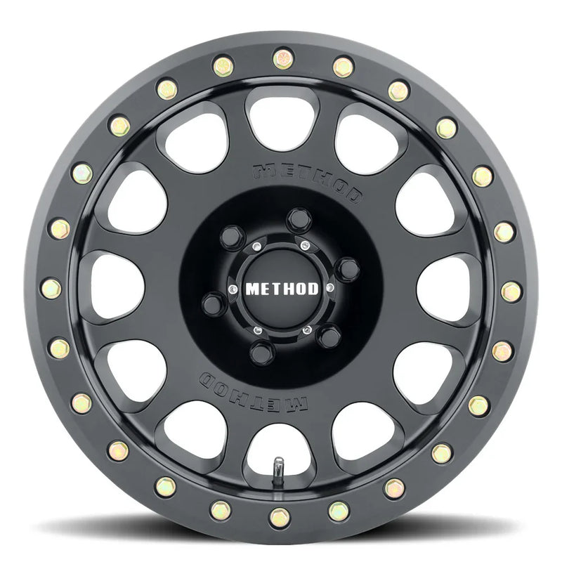 Load image into Gallery viewer, Method MR105 V3 Beadlock 17x9 -38mm Offset 8x6.5 130.81mm CB Matte Black Wheel w/ BH-H24125
