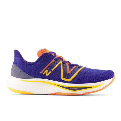 Men's New Balance FuelCell Rebel v3, Victory Blue/Vibrant Apricot, 7 D Medium - Skoutley Outdoors LLC