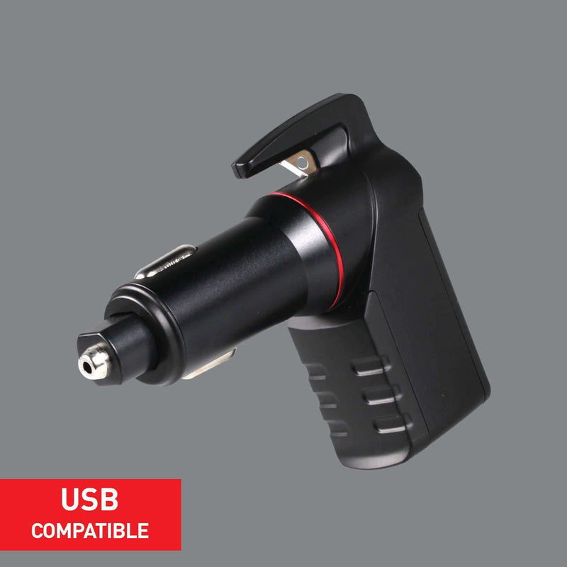 Load image into Gallery viewer, USB Car Charger Emergency Tool (Black)
