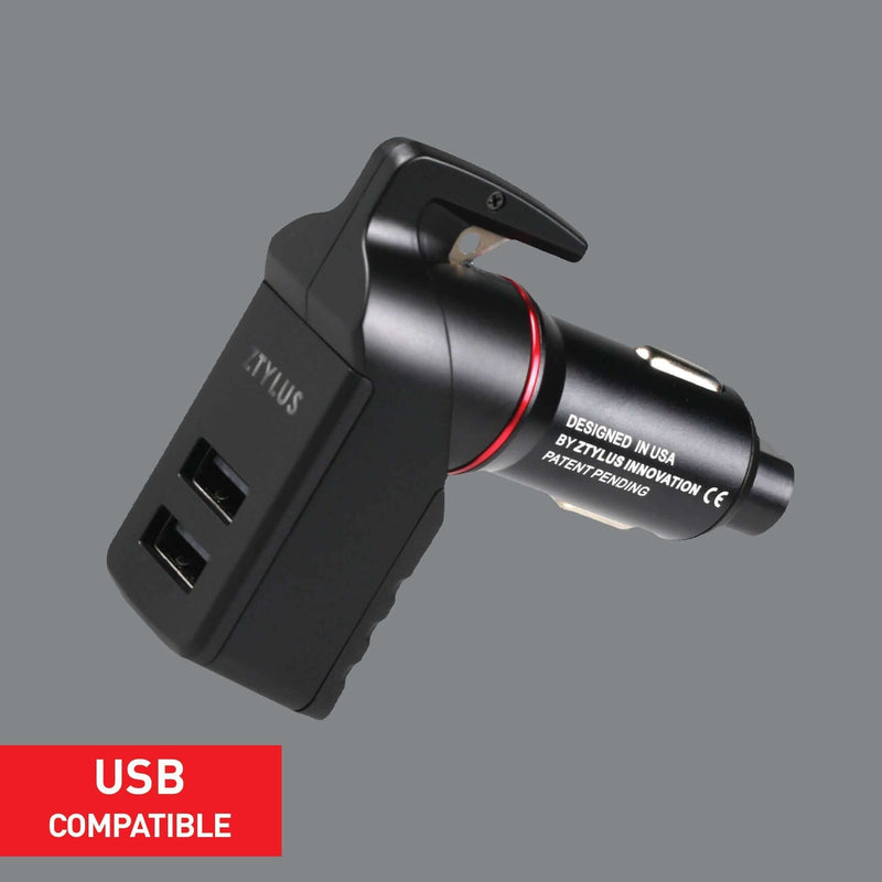Load image into Gallery viewer, USB Car Charger Emergency Tool (Black)
