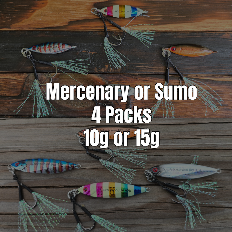 Load image into Gallery viewer, Sumo &amp; Mercenary Micro Slow Pitch Jig – 4-Pack – 10g &amp; 15g
